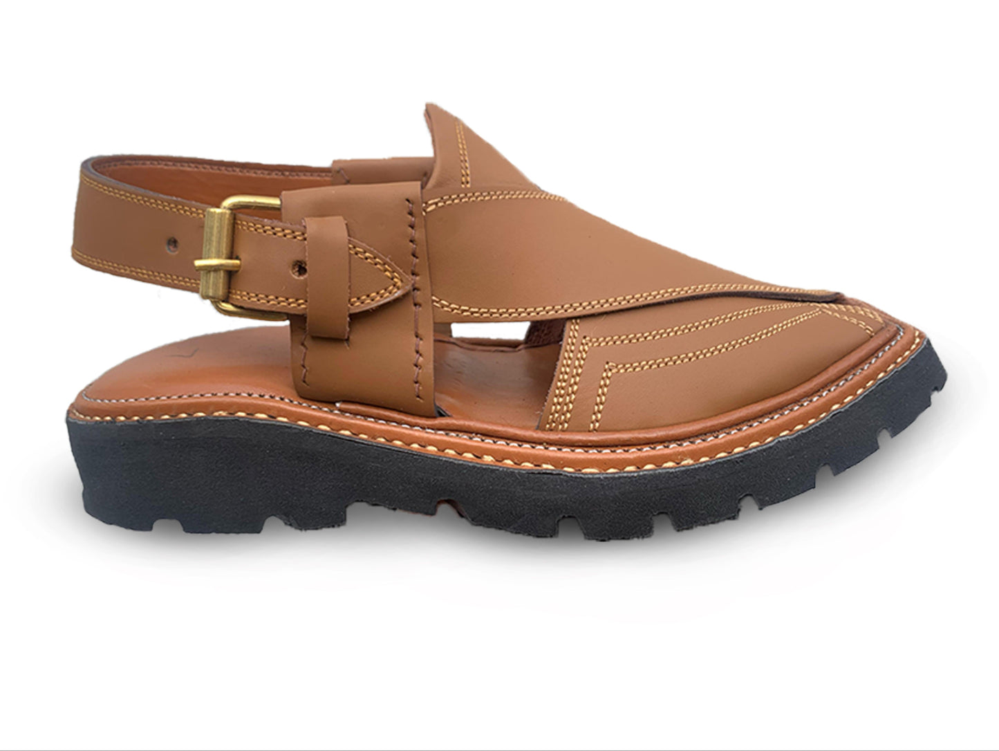 Special Vibram Charsadda Handmade Peshwari Captaan Chappal 👑