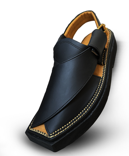 Captain Handmade Peshwari Black Chappal 👑