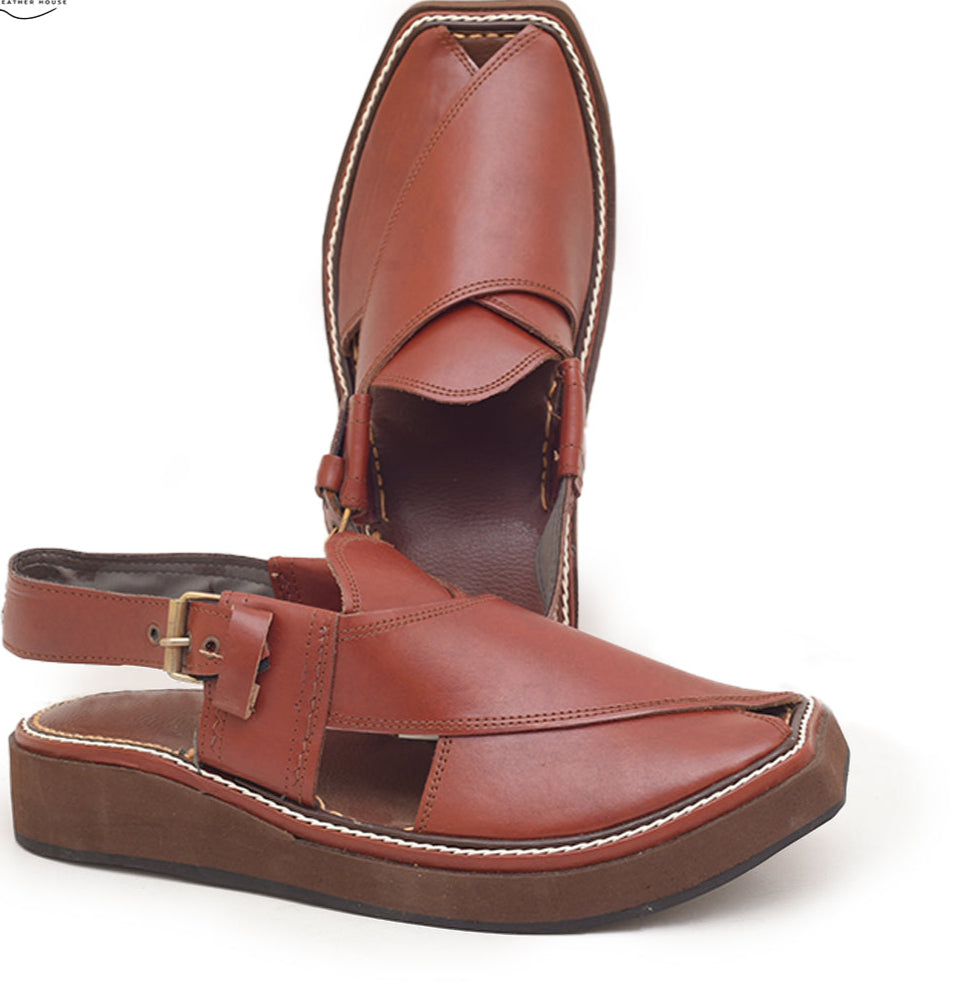 Captain Handmade Peshwari Brown Chappal 👑