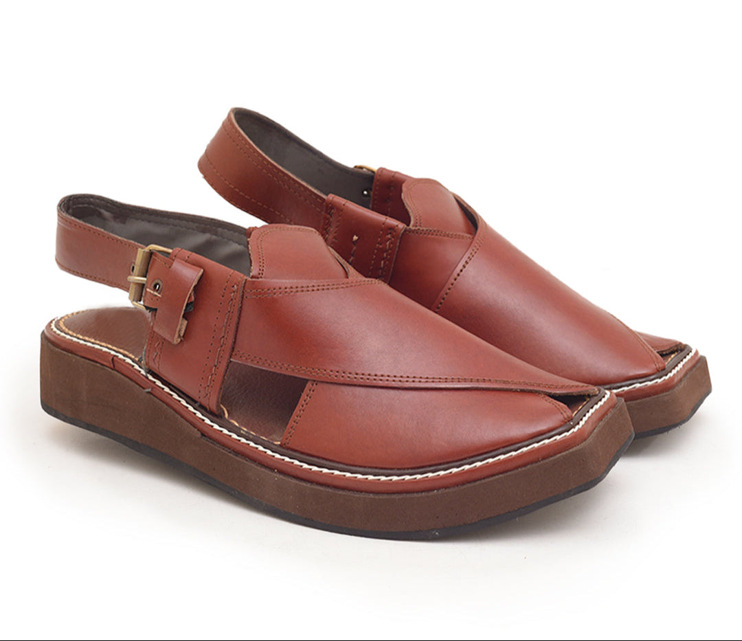 Captain Handmade Peshwari Brown Chappal 👑
