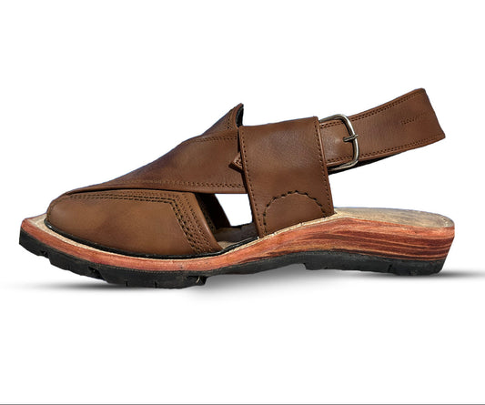 Authentic Leather Norozi Chappal Commando Traditional Peshawari Design, 👑