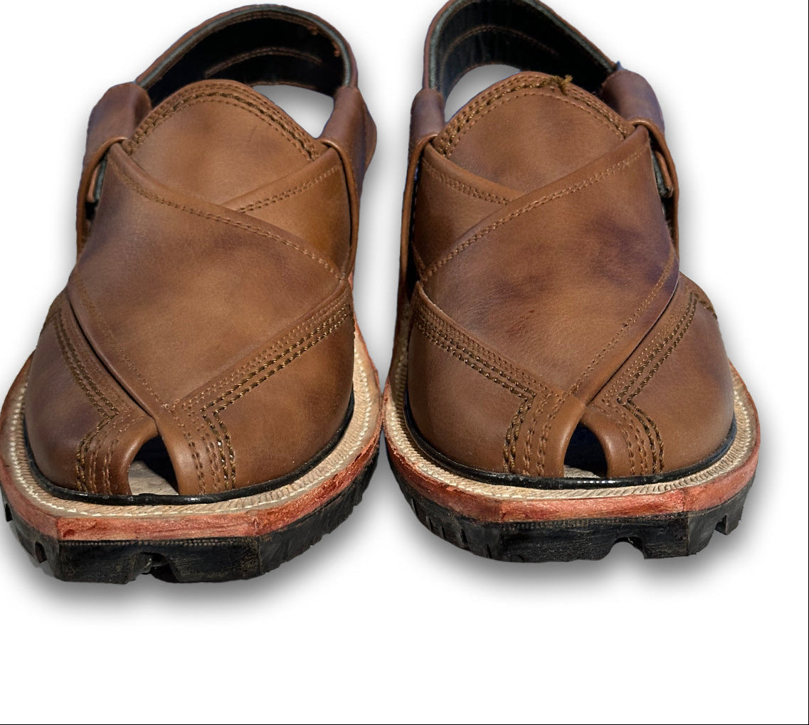 Authentic Leather Norozi Chappal Commando Traditional Peshawari Design, 👑