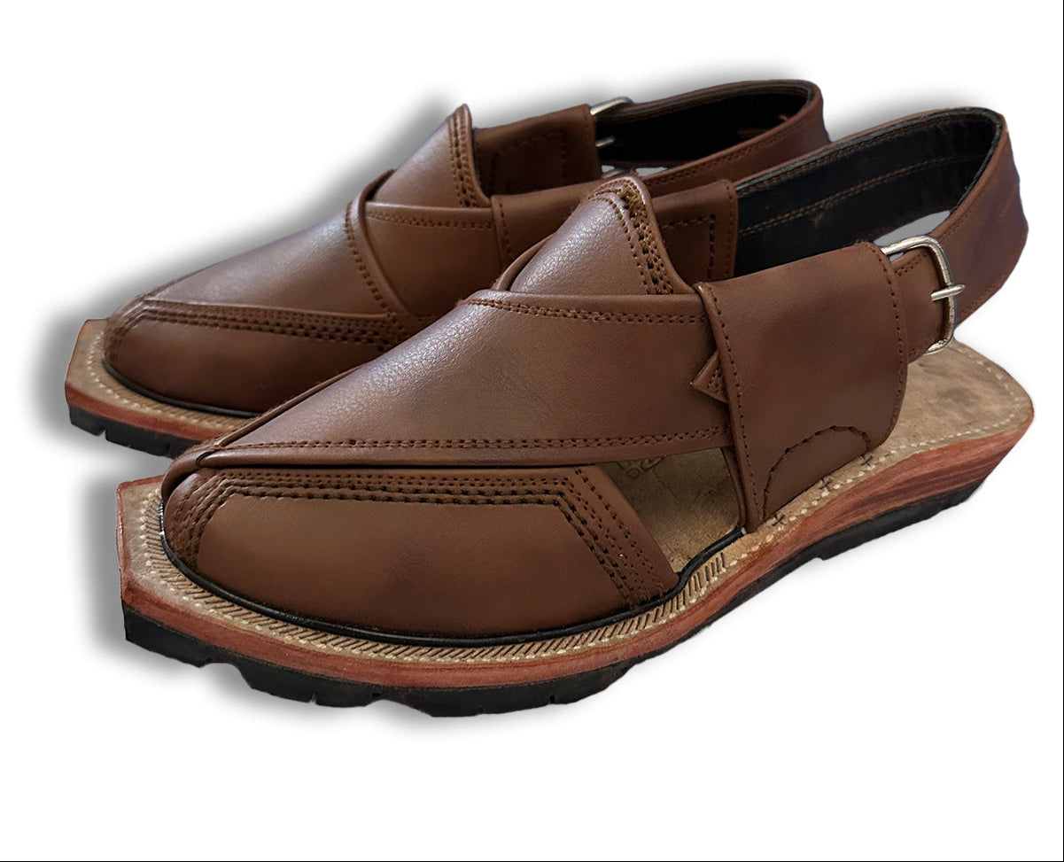 Authentic Leather Norozi Chappal Commando Traditional Peshawari Design, 👑