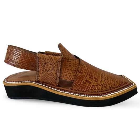 Snake Leather Kaptaan Chappal