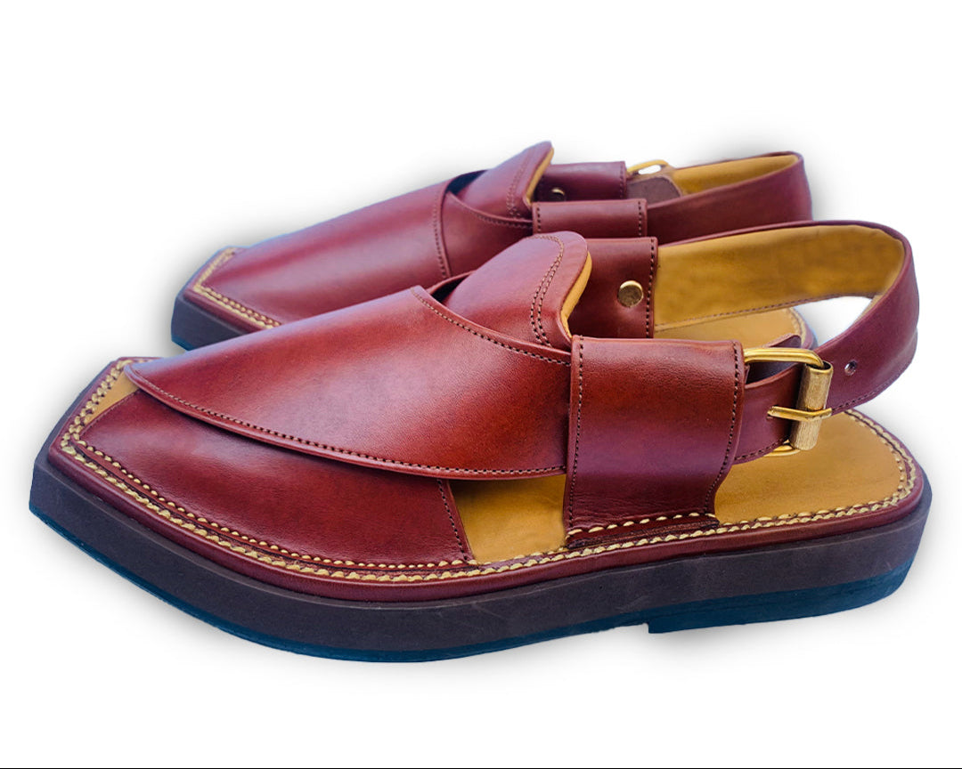 Captain Handmade Peshwari Brown Chappal 👑