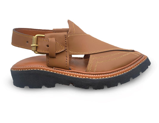 Special Vibram Charsadda Handmade Peshwari Captaan Chappal 👑